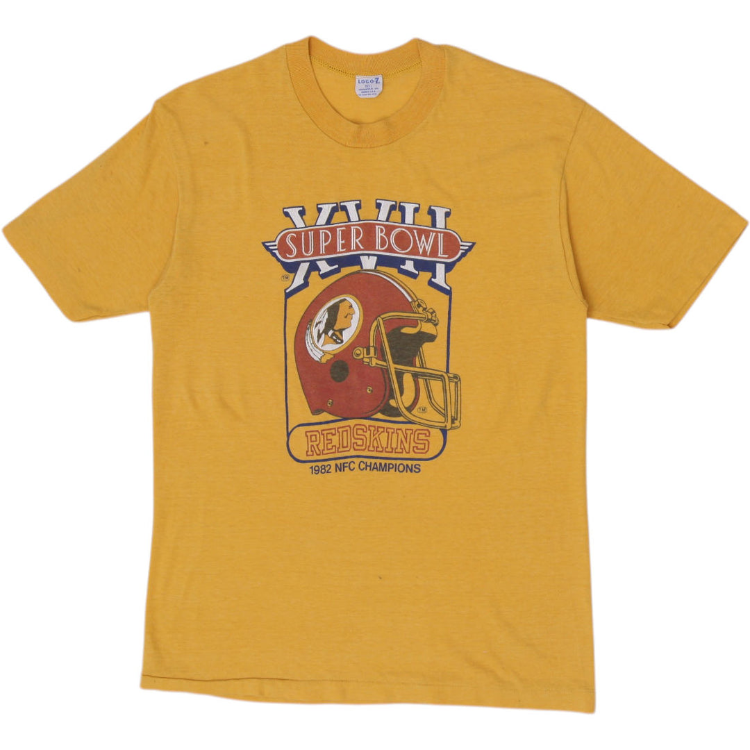 Vintage Logo 7 1982 Washington Redskins NFC Champions Super Bowl XVII S.Stitch