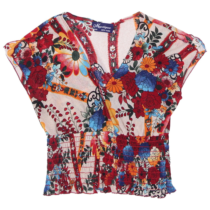 Y2K Floral Smocked Top - Fashion Rerun Vintage Migration_Tops