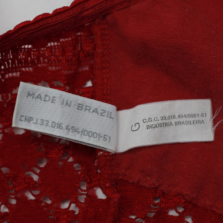 Y2K Ladies Duloren Lace Camisole Top Red