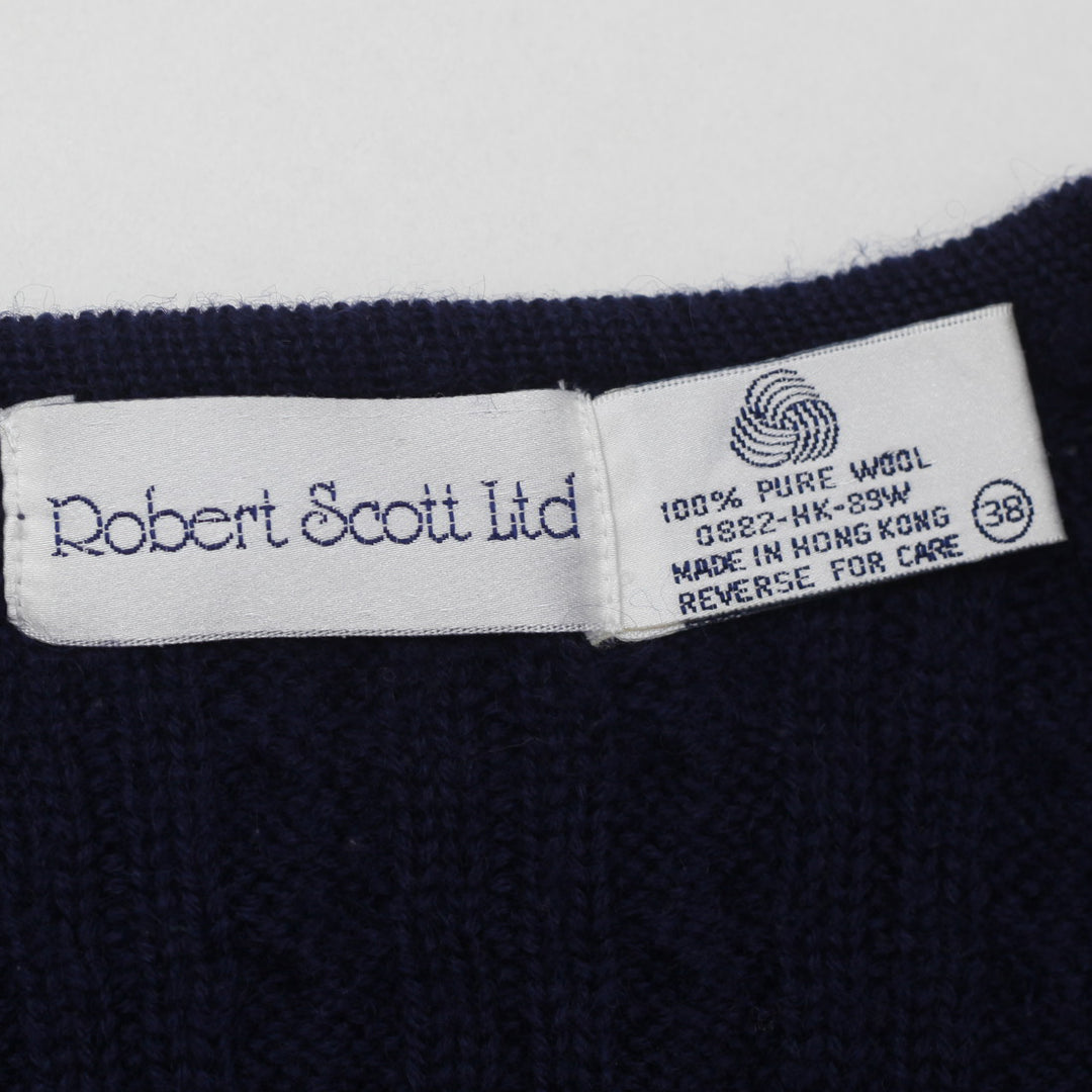 Vintage Robert Scott Ltd 100% Pure Wool Cable Knit Cardigan Sweater Ladies - Fashion Rerun Vintage Migration_Sweaters