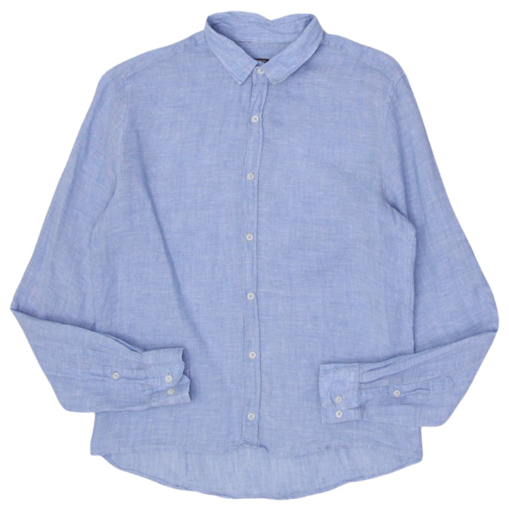 Mens Gianni Lupo 100% Linen Long Sleeve Shirt