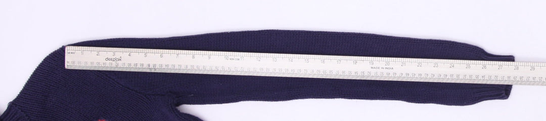 Vintage Ladies Ralph Lauren Navy Flag Knitwear Turtleneck Sweater Size M | Migration_Knitwear & Sweaters - Vi | Fashion Rerun