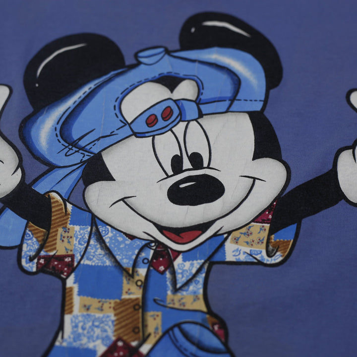 Vintage 90s Hip Hop Mickey Mouse Graphic T-Shirt Jerry Leigh Made in USA OSFA