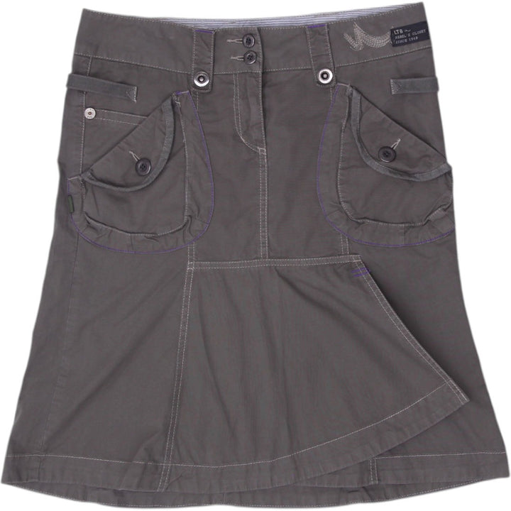 Y2K Ladies LTB 1948 Gorpcore Flared Pocket Cargo Utility Mini Skirt Size S