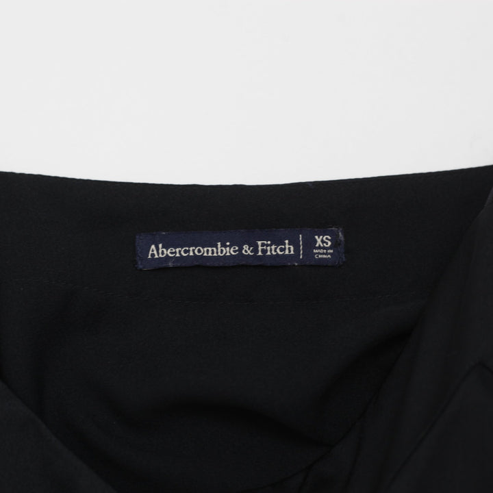 Y2K Ladies Abercrombie & Fitch Camisole Black Button V-Neck