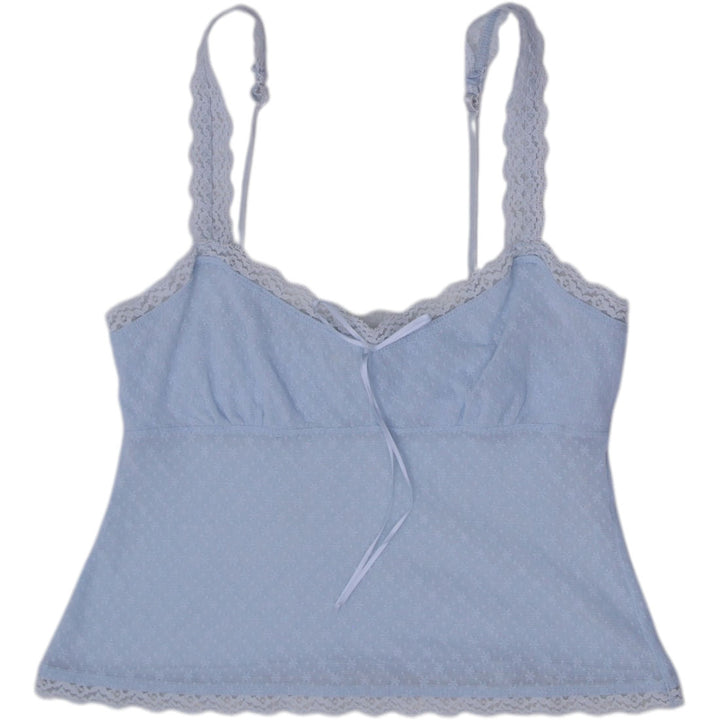 Y2K Ladies Eberjey Pointelle Lace Cami Top Size M