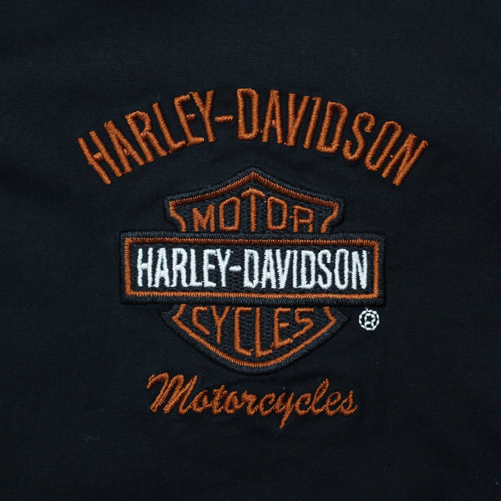 Ladies Harley Davidson HOG Orange Black Polo Size S | Migration_T-Shirts - Detail View | Fashion Rerun