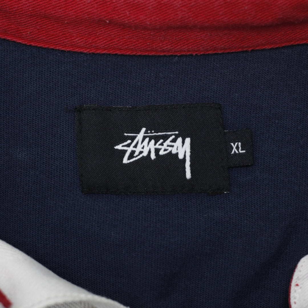 Stussy Logo Patch Rugby Athletic Shirt Size XL | Migration_Shirts SW COLLECTION - Back View | Fashion Rerun