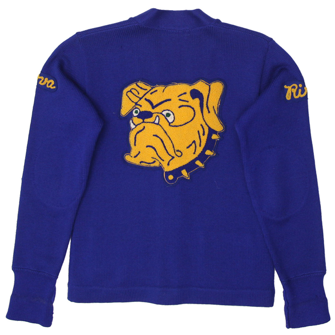 Vintage Ladies 1930s Winged Foot Varsity Wool Cardigan Sweater