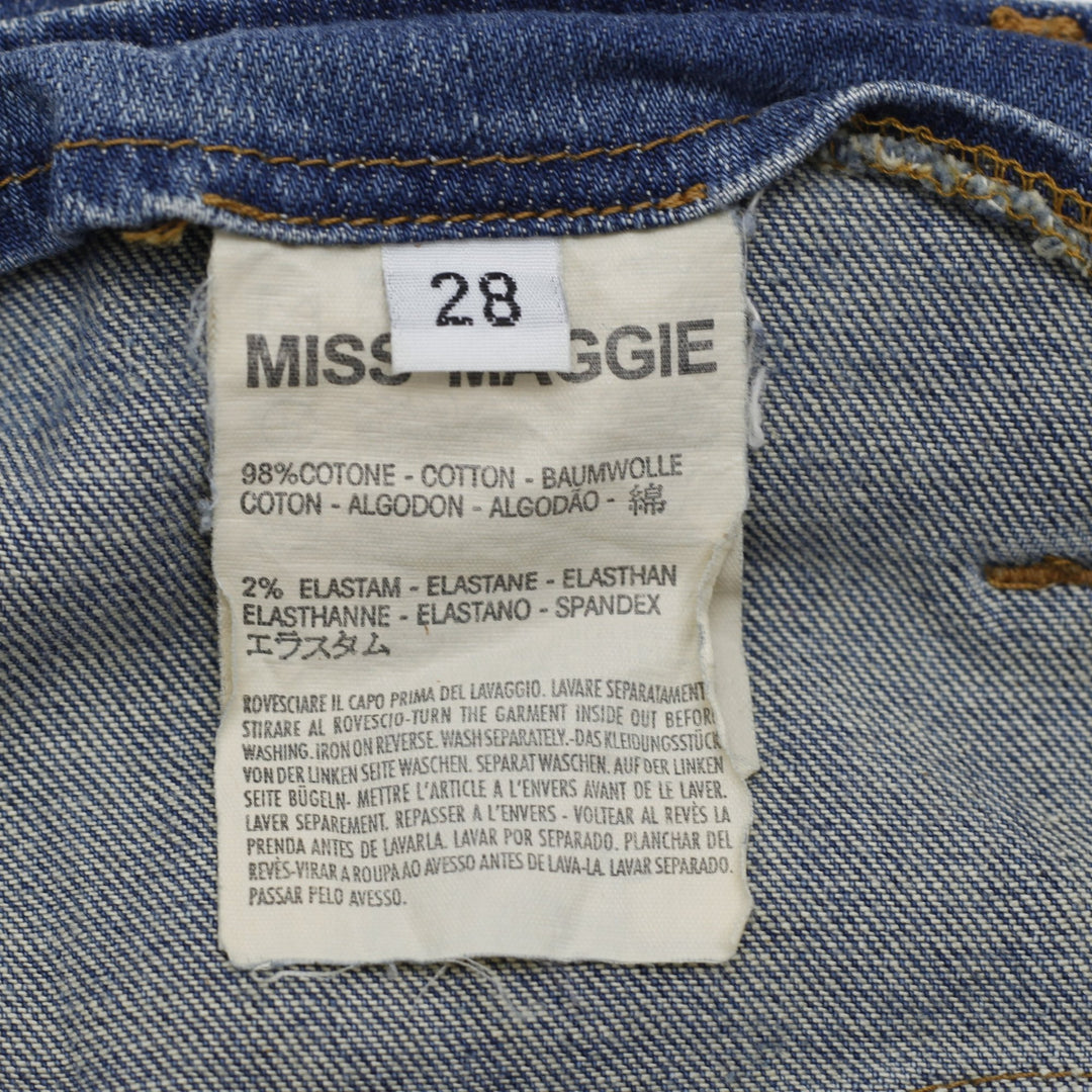 Y2K Ladies maggie® jeans flair Low-Rise Belted Denim Mini Skirt
