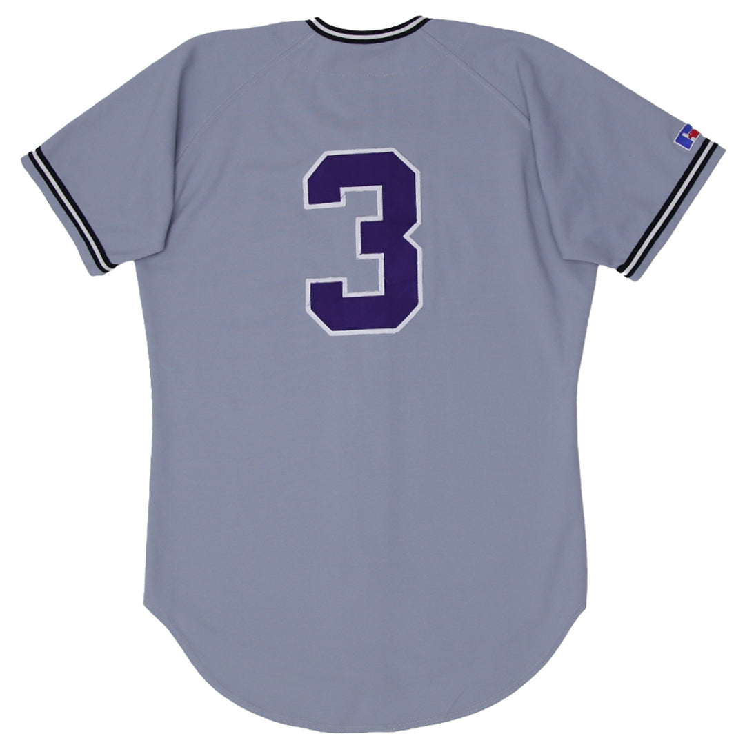Vintage Russell Athletic " Tigers" Baseball Jersey Gray Made in USA Size Medium - Fashion Rerun Vintage Migration_Jersey