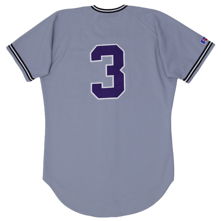 Vintage Russell Athletic " Tigers" Baseball Jersey Gray Made in USA Size Medium - Fashion Rerun Vintage Migration_Jersey