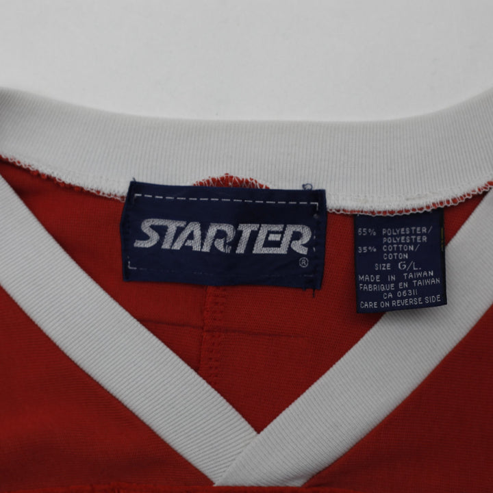 Vintage Starter Canadiens Montreal Hockey Jersey T-Shirt Red White Large