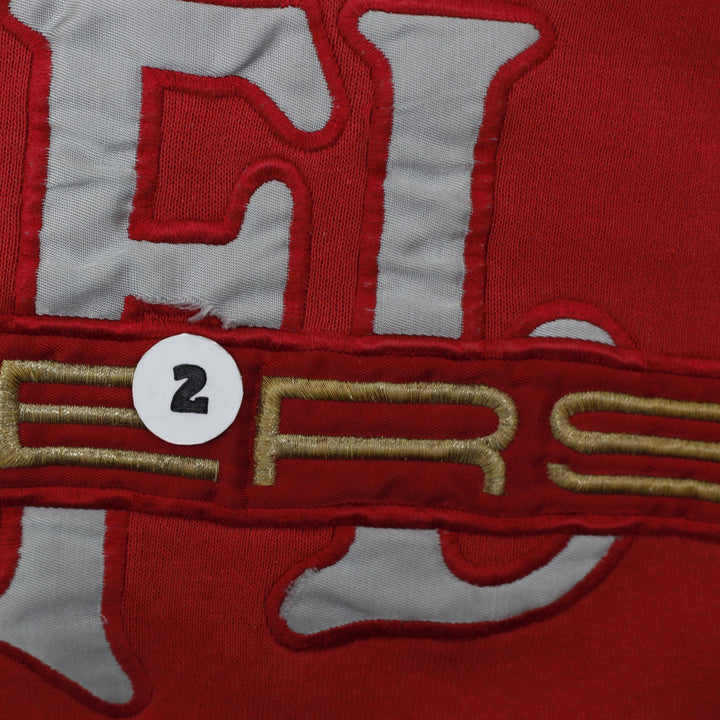 Vintage Nutmeg 1990s Red NFL San Francisco 49ers Crewneck Sweatshirt Made In USA M