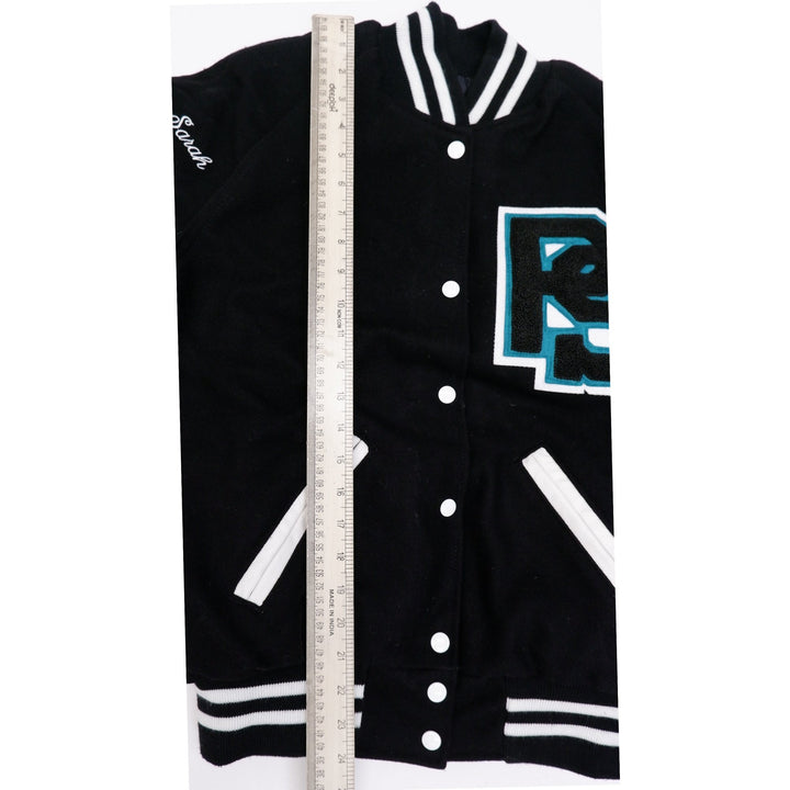 Vintage Womens Holloway Varsity Jacket Black Embroidered Plymouth South