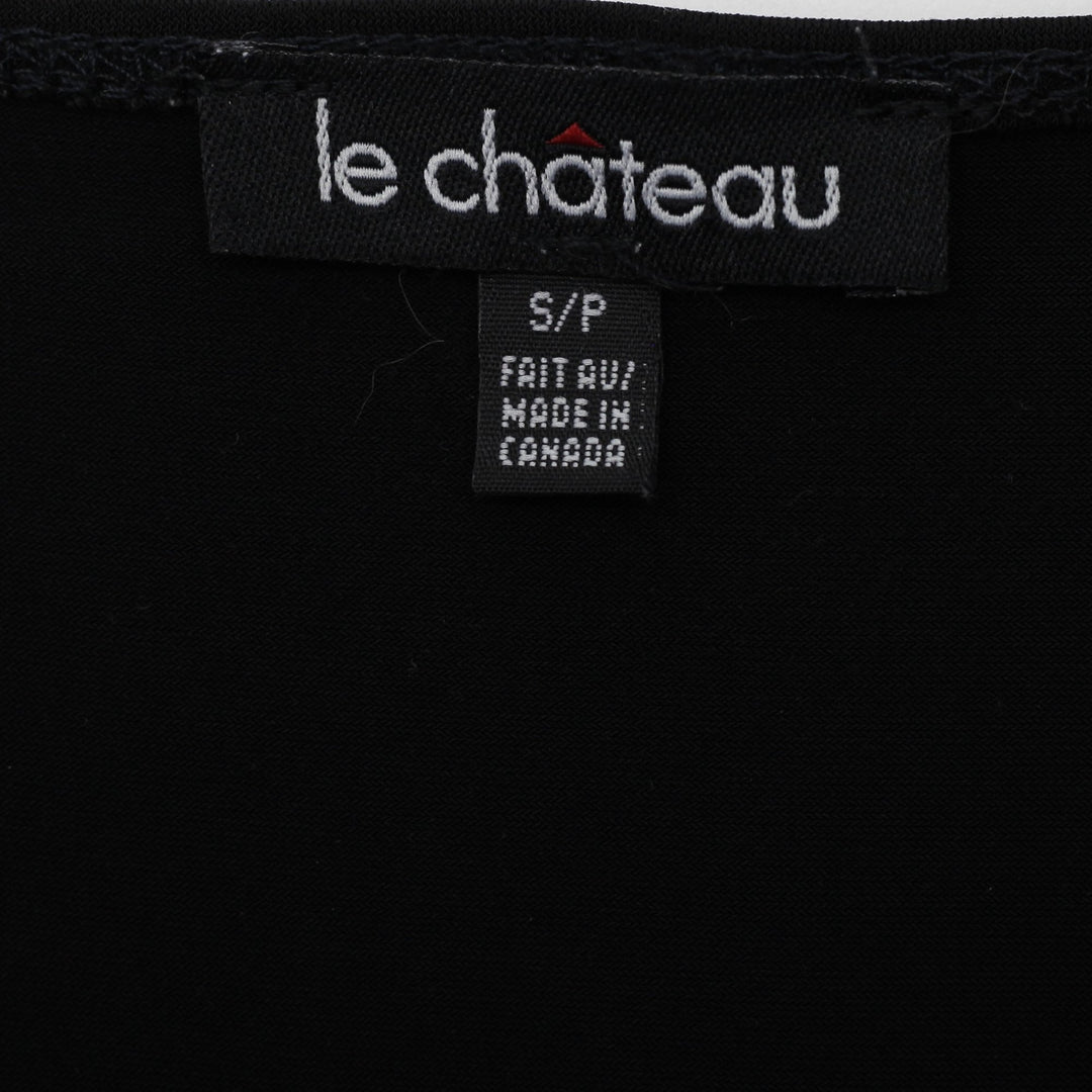 Y2K Ladies Le Chateau Black Tank Top