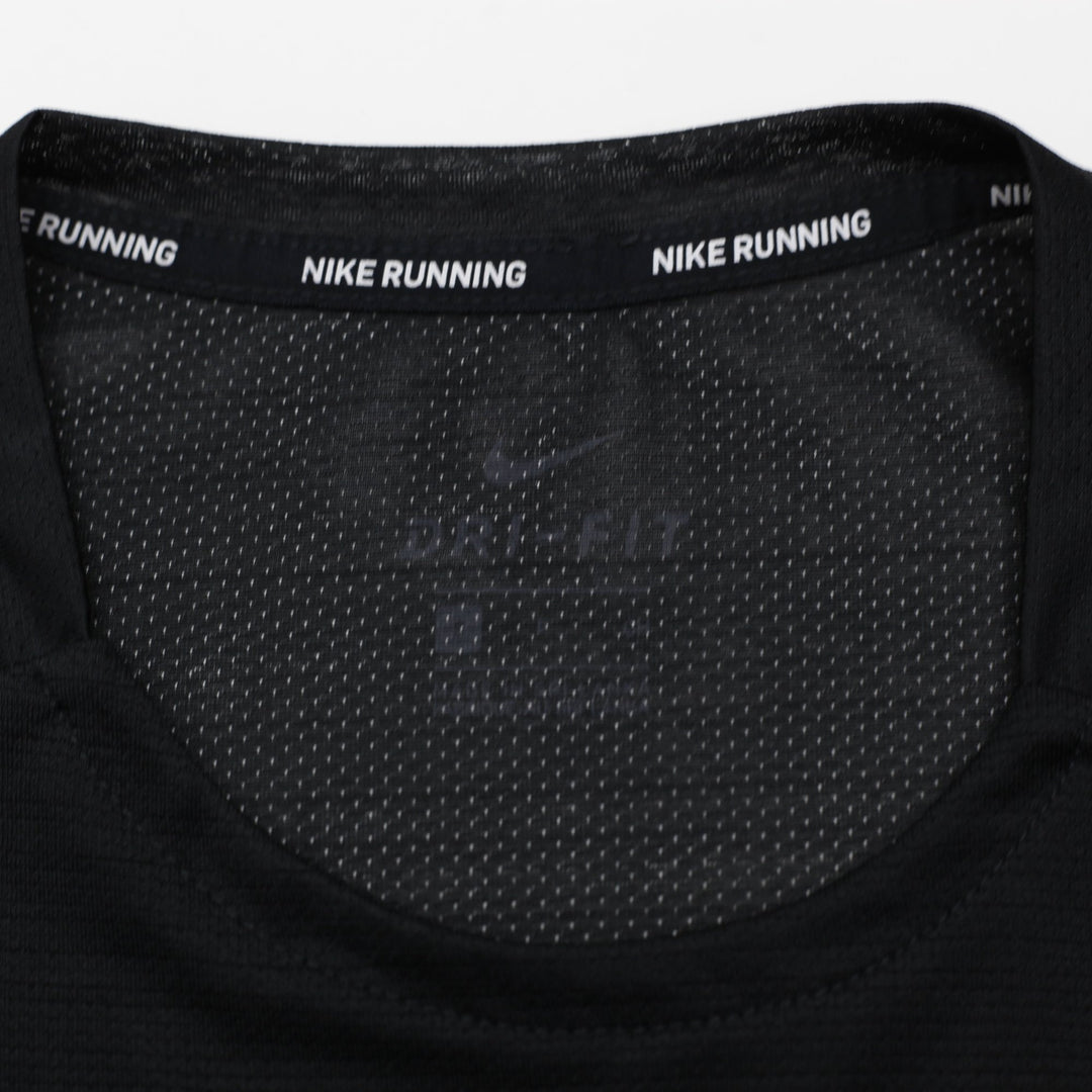 Mens Nike Dri-FIT Shirt Black Athletic Running T-Shirt Size L