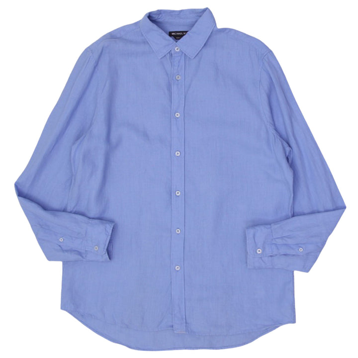 Mens Michael Kors 100% Linen Tailored Classic Fit Shirt