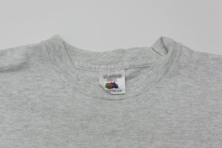 Vintage NFL Los Angeles Raiders T-Shirt Single Stitch Gray Fruit of the Loom L