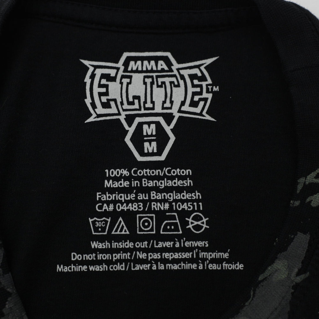 Y2K Mens MMA Elite Shield Wings Graphic T-Shirt Size M