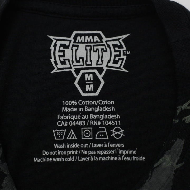 Y2K Mens MMA Elite Shield Wings Graphic T-Shirt Size M