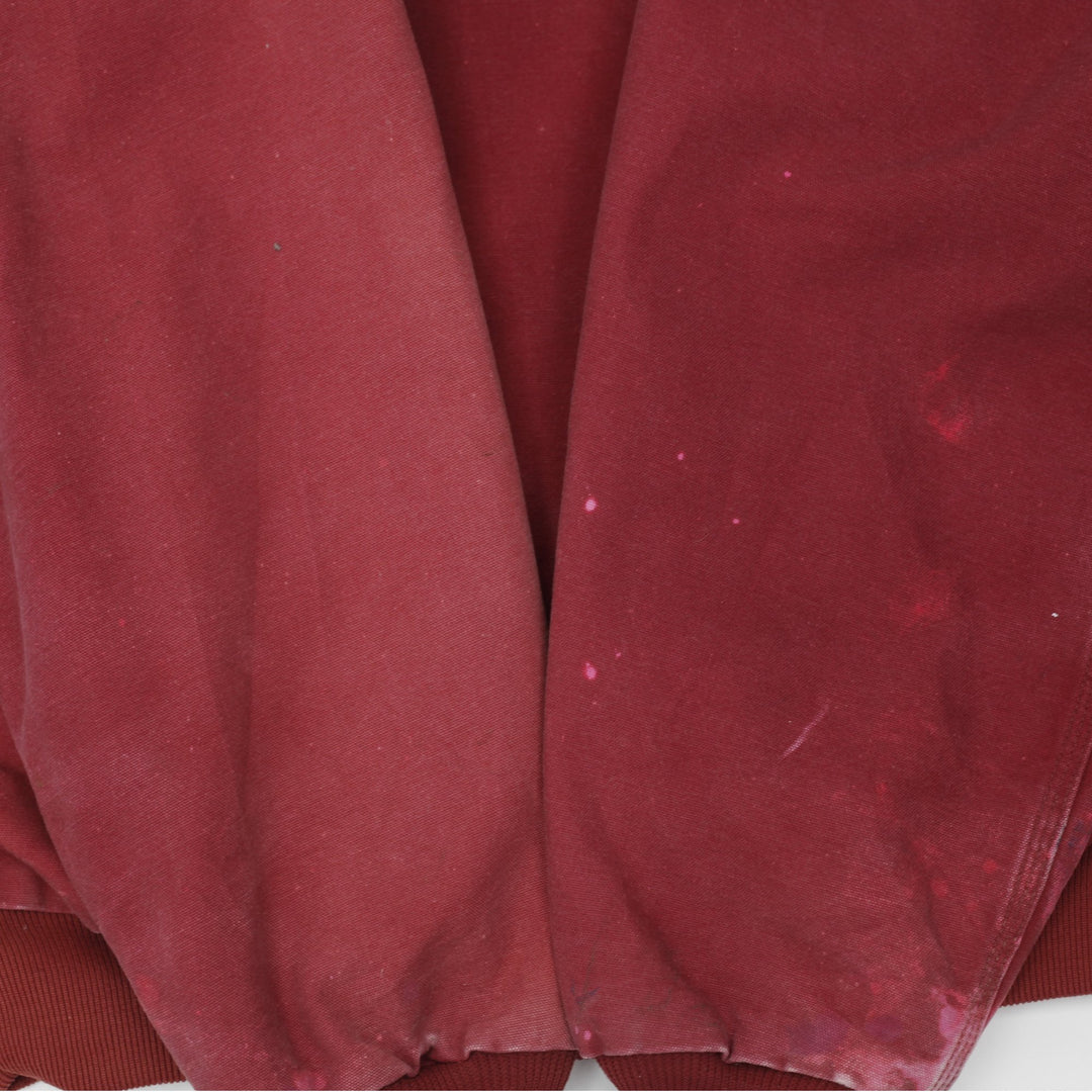 Vintage Carhartt J158 DKR Jacket Mens 2XL Red Fleece Lined Workwear Jacket