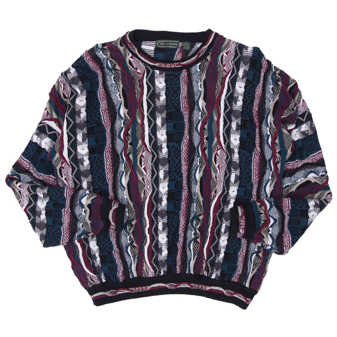 Shop Vintage Croft & Barrow Coogi Style 3D Knit Sweater L