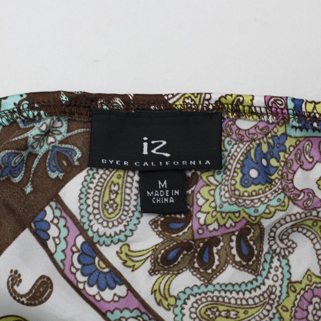 Y2K Ladies IZ Byer California Y2K Paisley Print Sleeveless Top Size M