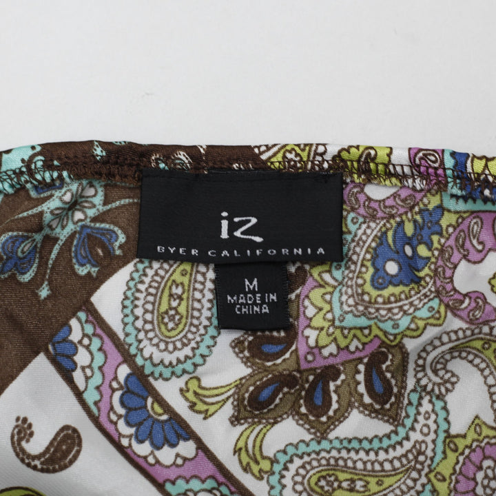Y2K Ladies IZ Byer California Y2K Paisley Print Sleeveless Top Size M