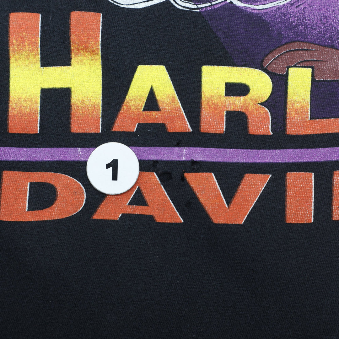 Vintage Harley Davidson Cartoon Style Graphic T-Shirt Size L | Migration_T-Shirts - View 6 | Fashion Rerun