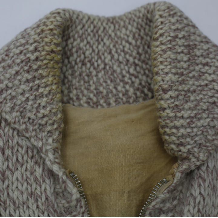 Vintage Golf Pattern Cowesian Sweater Wool Hand Knit