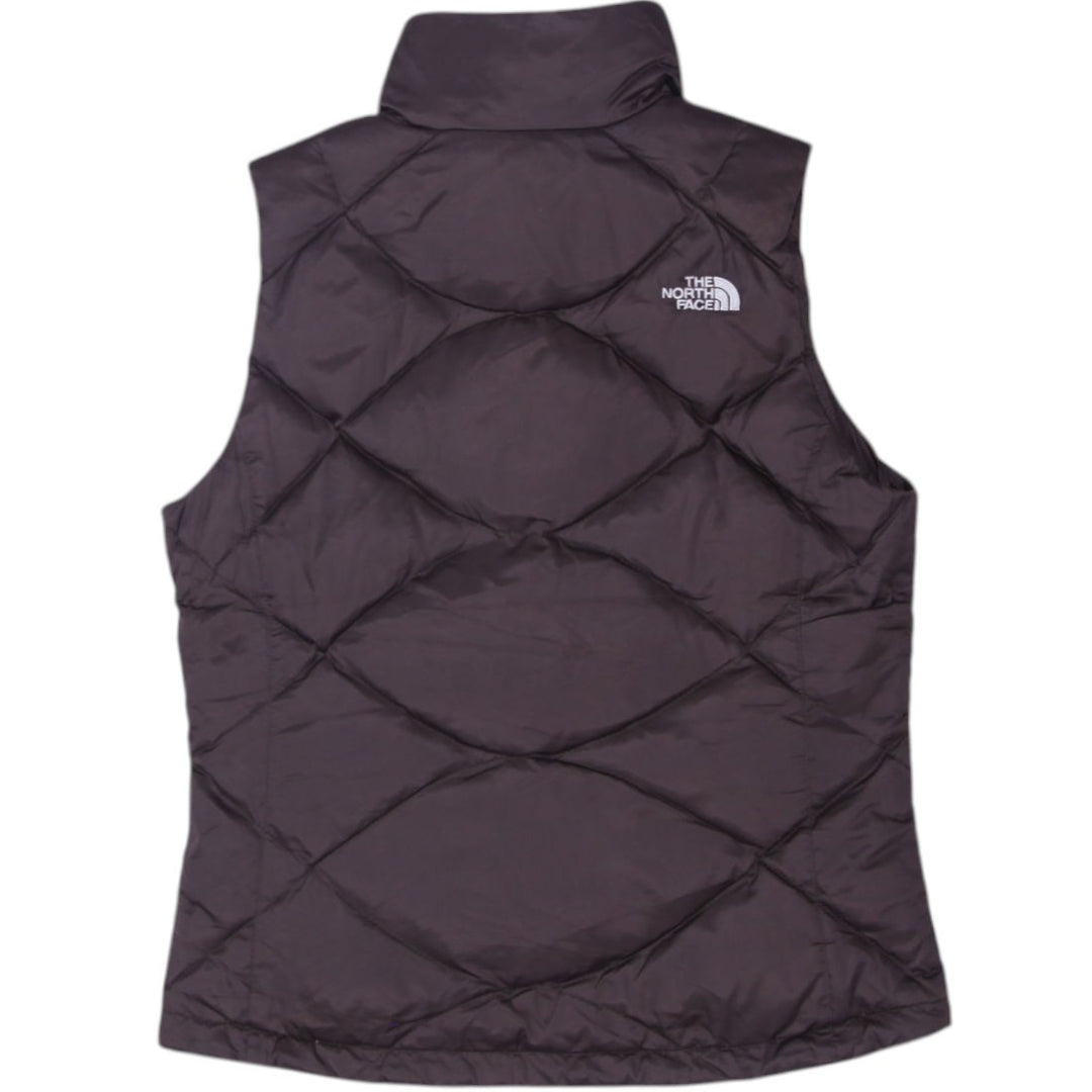 Ladies The North Face 550 Puffer Vest Brown Quilted Sleeveless Warm S