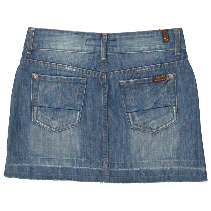 Y2K Denim Frayed Mini Skirt - Fashion Rerun Vintage Migration_Skirt