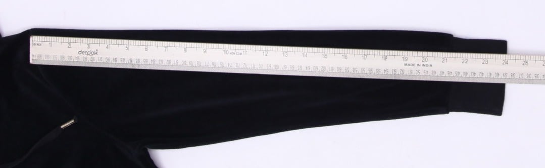 Y2K Ladies Juicy Couture Black Label Velour Full Zip Hoodie