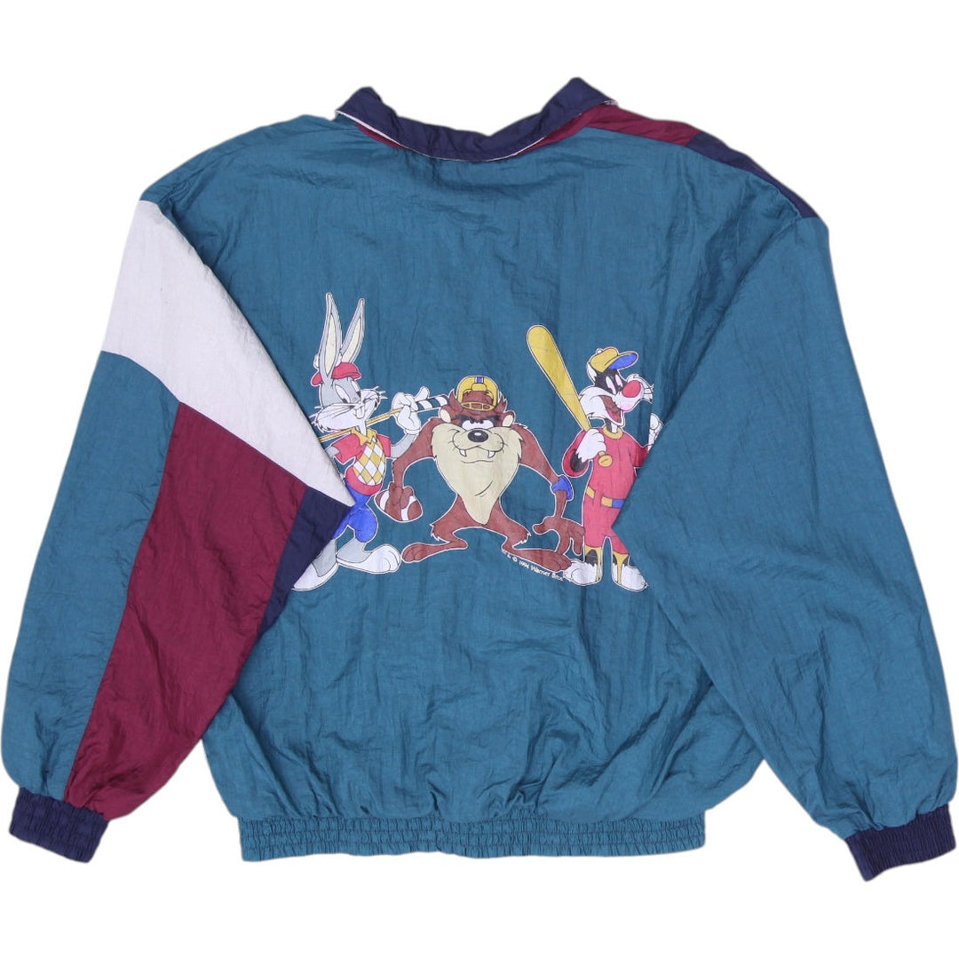 Vintage 1994 Looney Tunes Cartoon Graphic Windbreaker Jacket Size M
