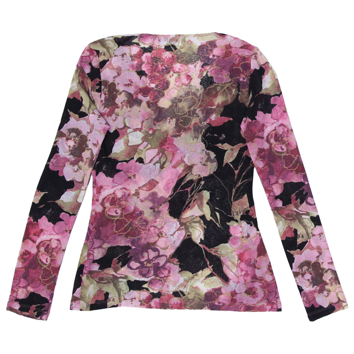 Y2K Ladies Karen Kane Long Sleeve Floral Top