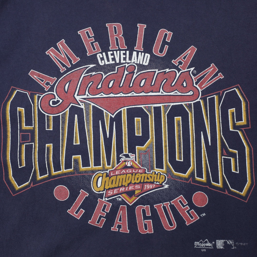 Vintage 1997 Cleveland Indians American League Champions Made in USA Size XL