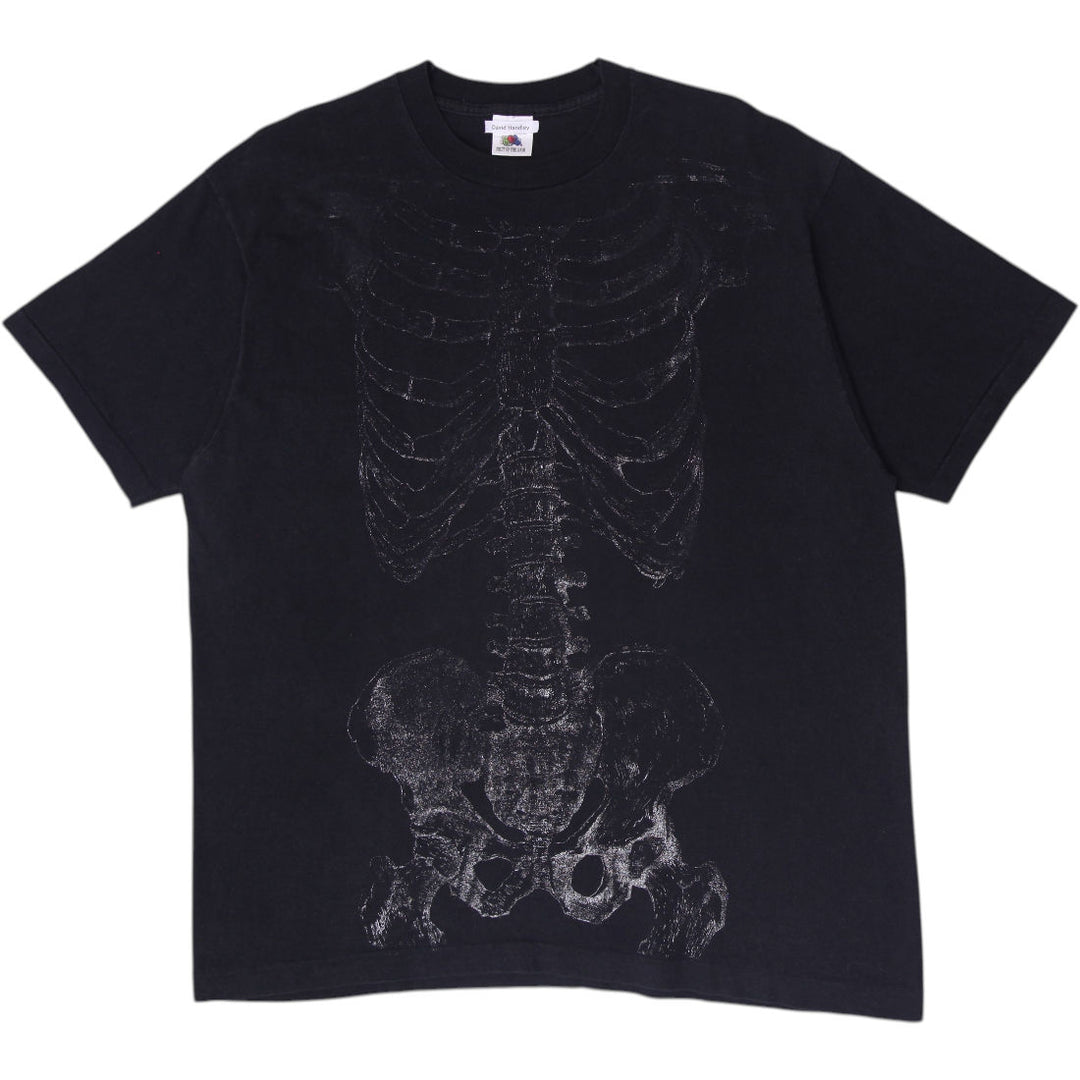 Vintage Mens 90s Fruit of the Loom Skeleton Rib Cage T-Shirt