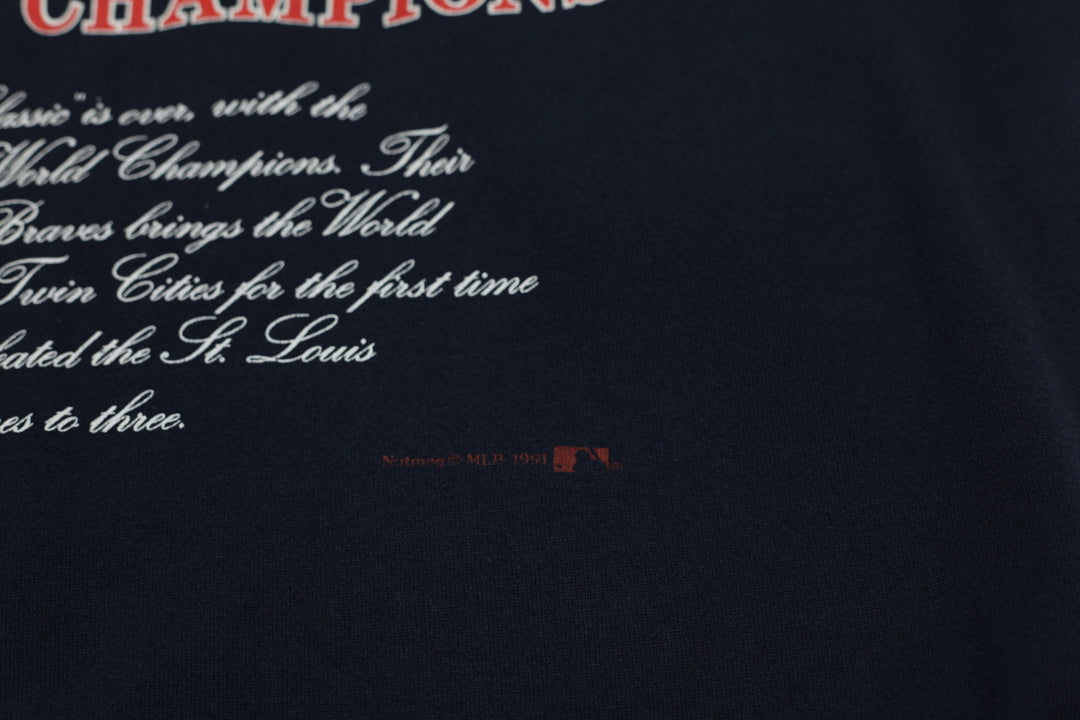 1991 Vintage Nutmeg Minnesota Twins Crewneck Sweatshirt Made in USA