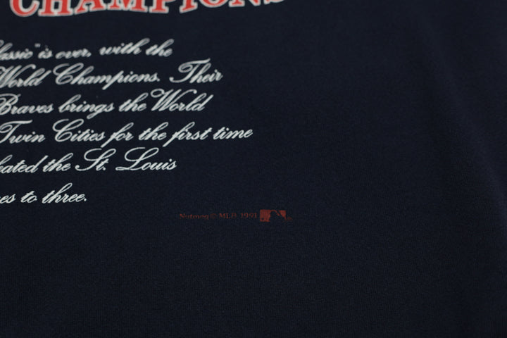 1991 Vintage Nutmeg Minnesota Twins Crewneck Sweatshirt Made in USA