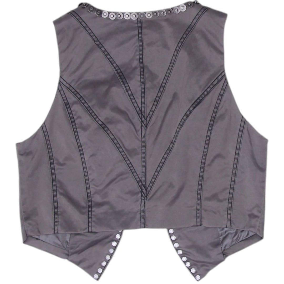 Y2K Snap-Front Vest Size M | Migration_Y2K Tops - Side View | Fashion Rerun