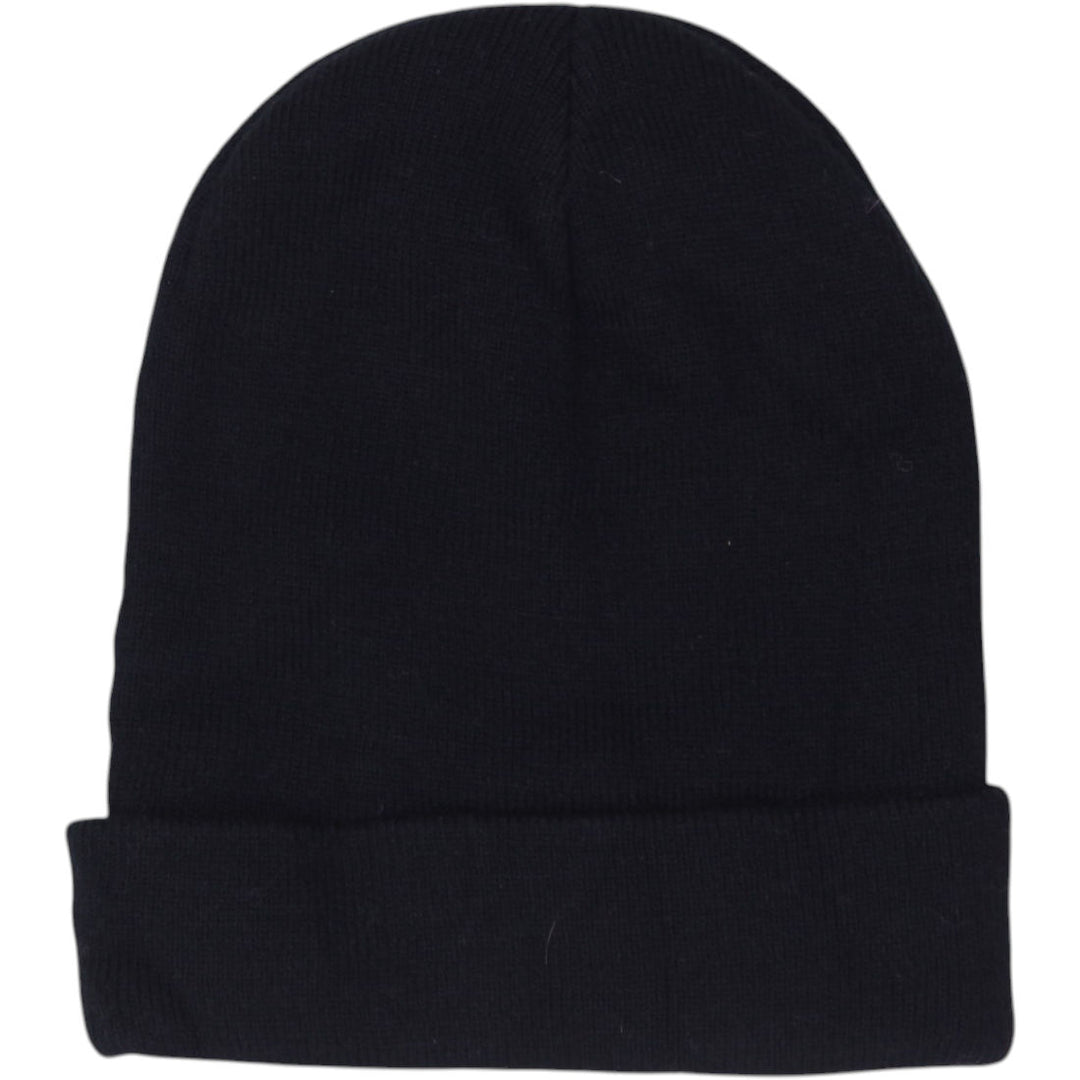 Mens Embroidered CAT Logo Black Knitted Beanie