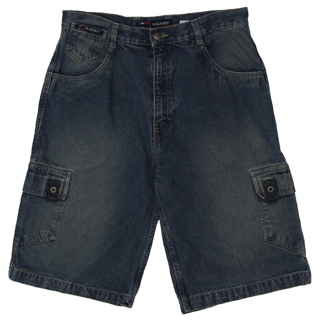 Mens Bugle Cargo Denim Shorts - Main Image