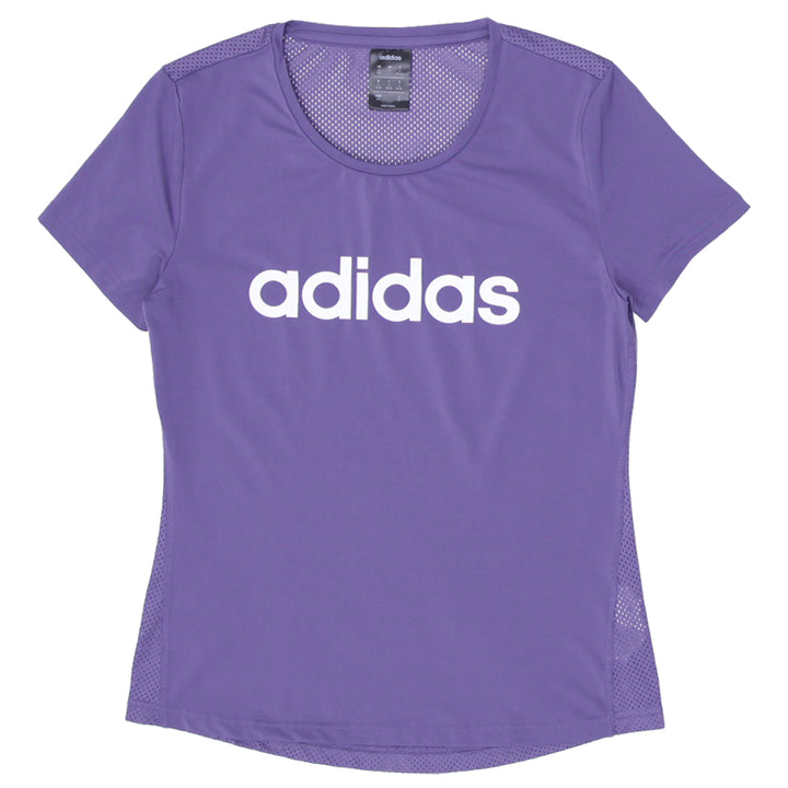 Ladies Adidas Logo Back Mesh Sports T-Shirt
