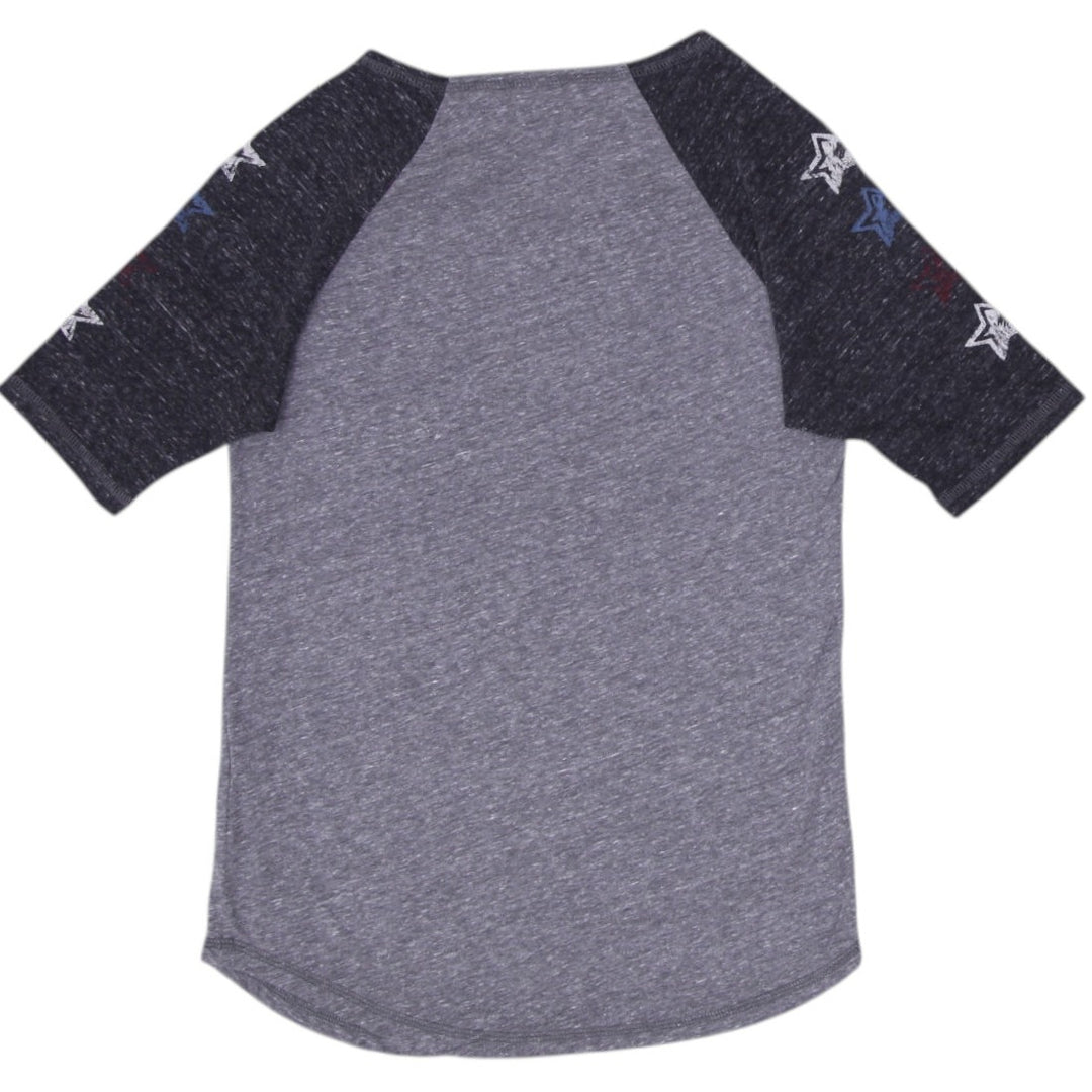 Ladies Harley Davidson Graphic Gray Raglan Eagle Print T-Shirt Size S