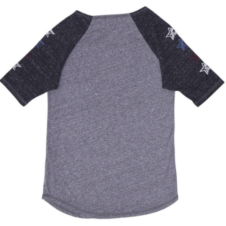 Ladies Harley Davidson Graphic Gray Raglan Eagle Print T-Shirt Size S