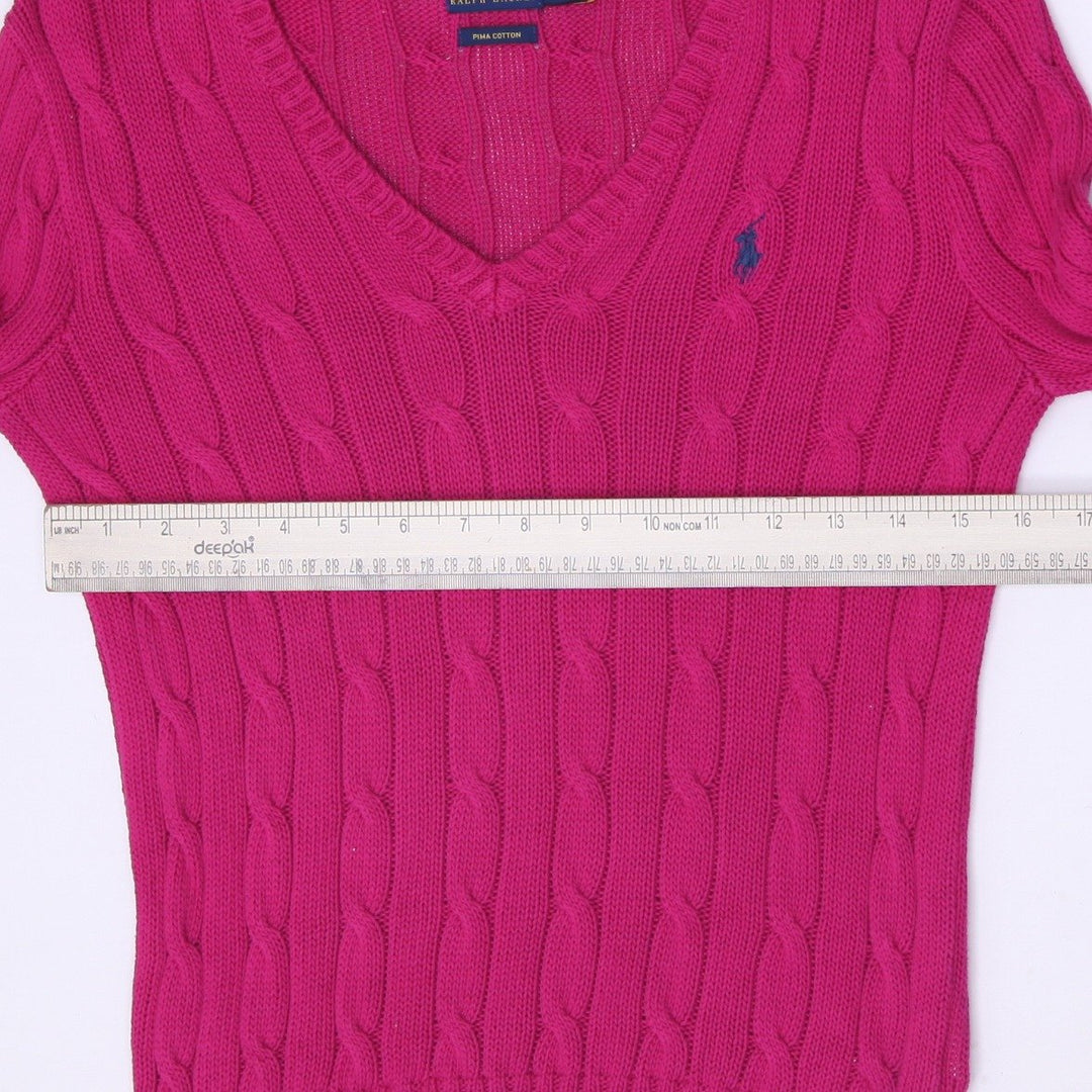 Ladies Ralph Lauren Pima Cotton Cable Knit Sweater Size S