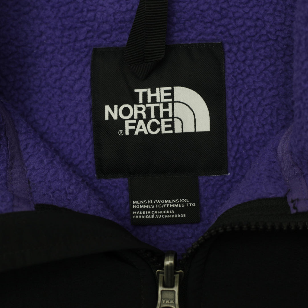 Mens The North Face Denali Fleece Jacket Purple Black Full Zip