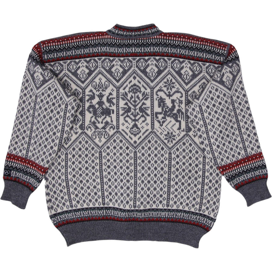 Vintage 1994 Dale of Norway Lillehammer Gray Wool Sweater