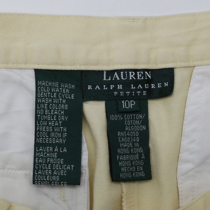 Ladies Ralph Lauren Cotton Casual Pleated Shorts Size 10P | Migration_Shorts - Back View | Fashion Rerun
